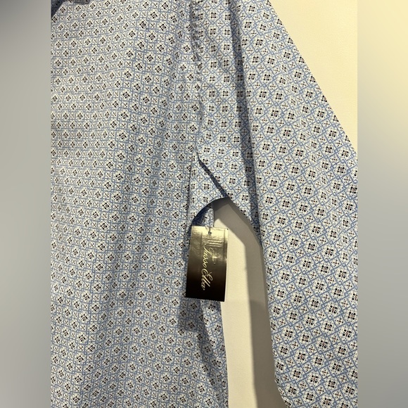 Tasso Elba NWT Blue button down dress shirt Large - Picture 6 of 7